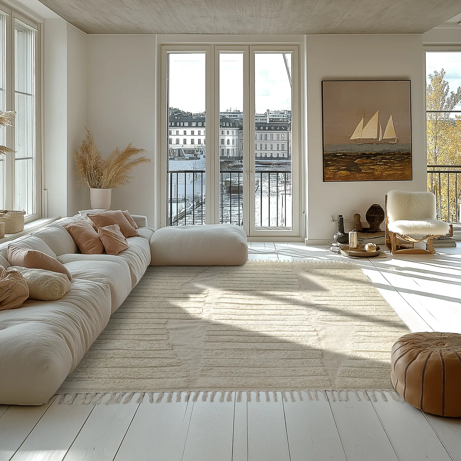 Hochflorteppiche - Rani Natural Cotton Shaggy (beige)