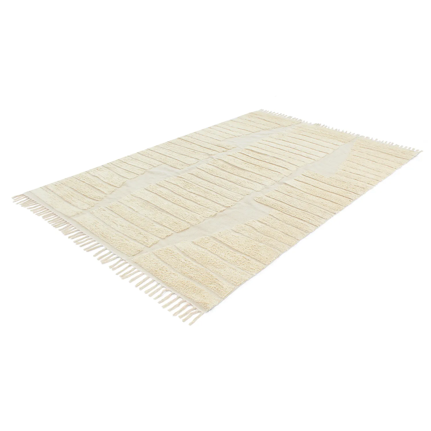 Hochflorteppiche - Rani Natural Cotton Shaggy (beige)