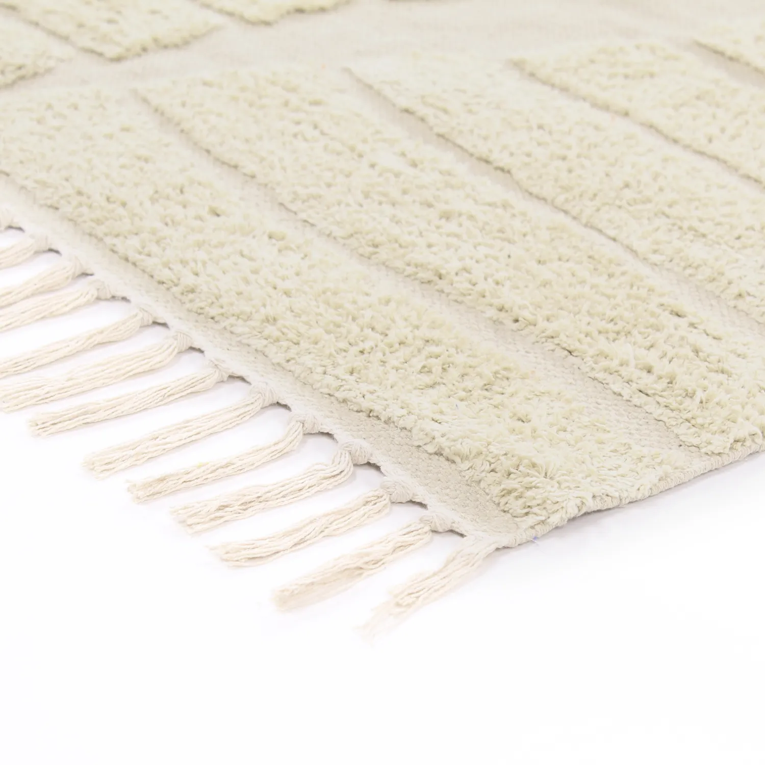 Hochflorteppiche - Rani Natural Cotton Shaggy (beige)