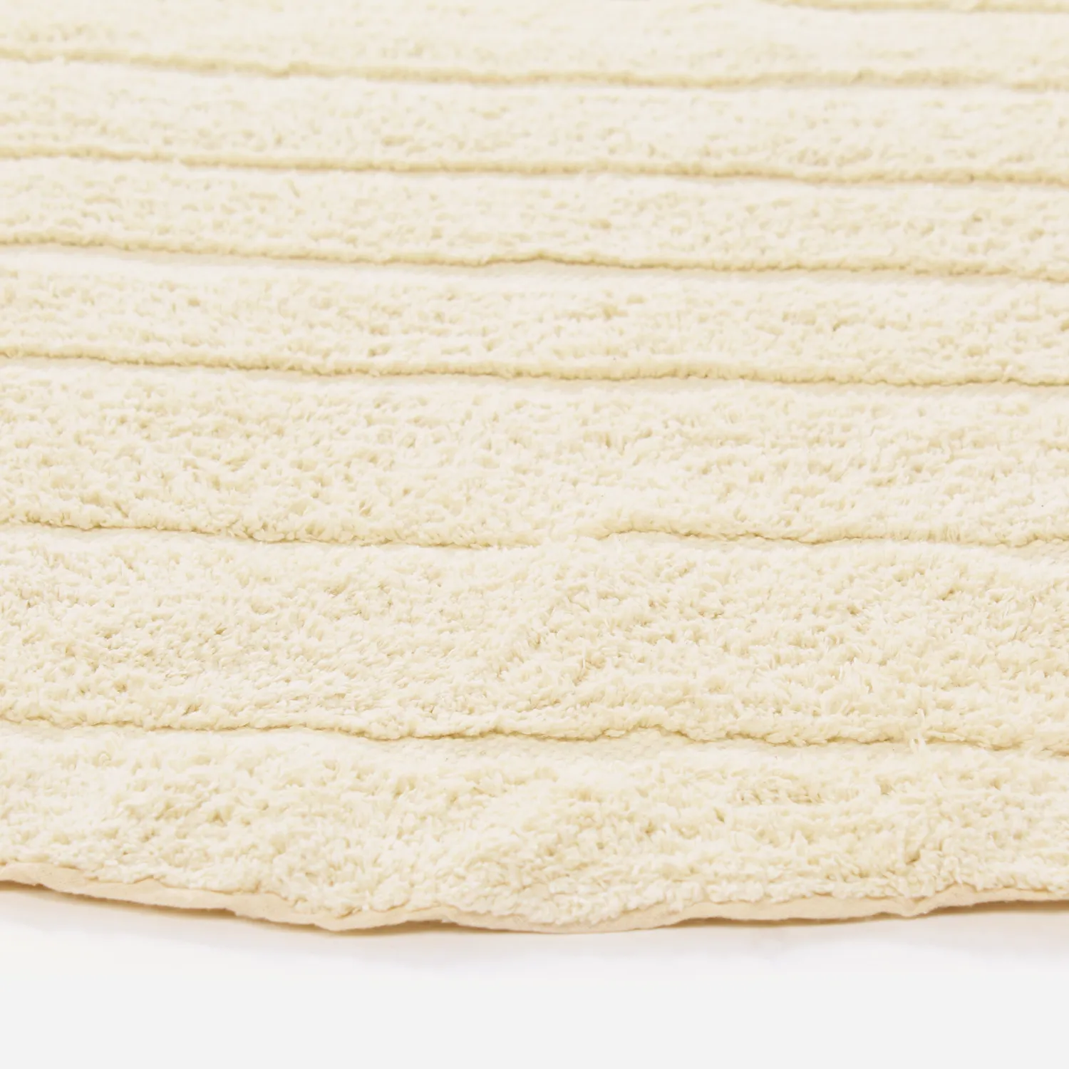Rund Teppich - Rani Natural Cotton Shaggy (beige)