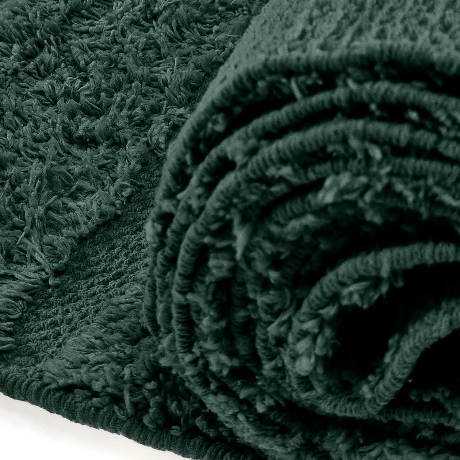 Hochflorteppiche - Rani Natural Cotton Shaggy (grün)