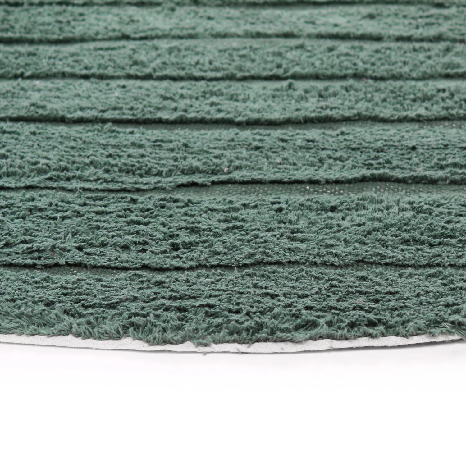 Rund Teppich - Rani Natural Cotton Shaggy (grün)