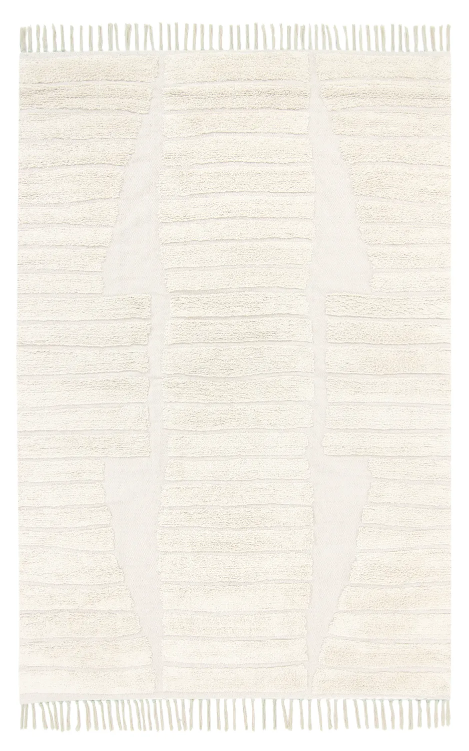 Hochflorteppiche - Rani Natural Cotton Shaggy (cremefarben)