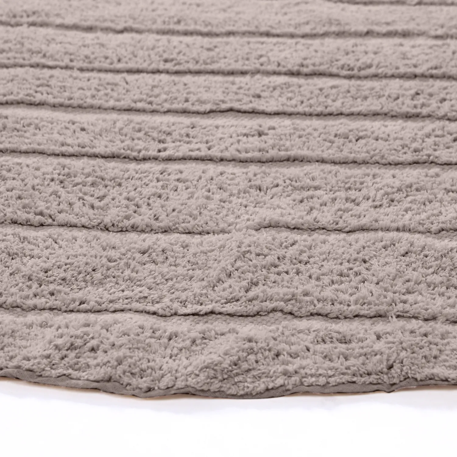 Rund Teppich - Rani Natural Cotton Shaggy (taupe)