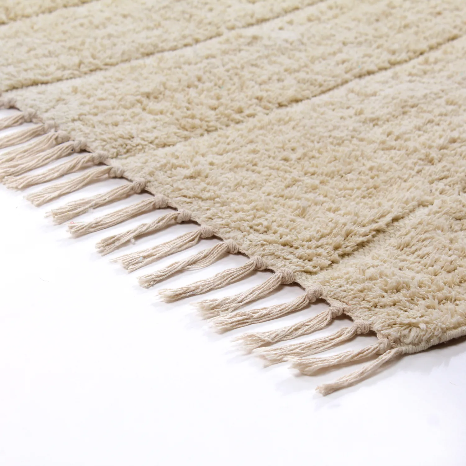 Hochflorteppiche - Sivia Natural Cotton Shaggy (beige)