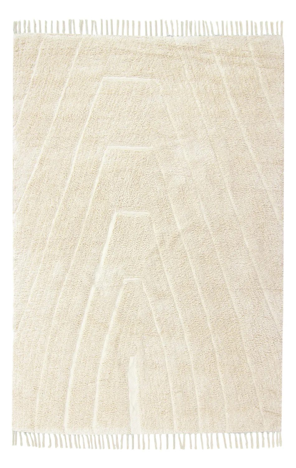 Hochflorteppiche - Sivia Natural Cotton Shaggy (cremefarben)