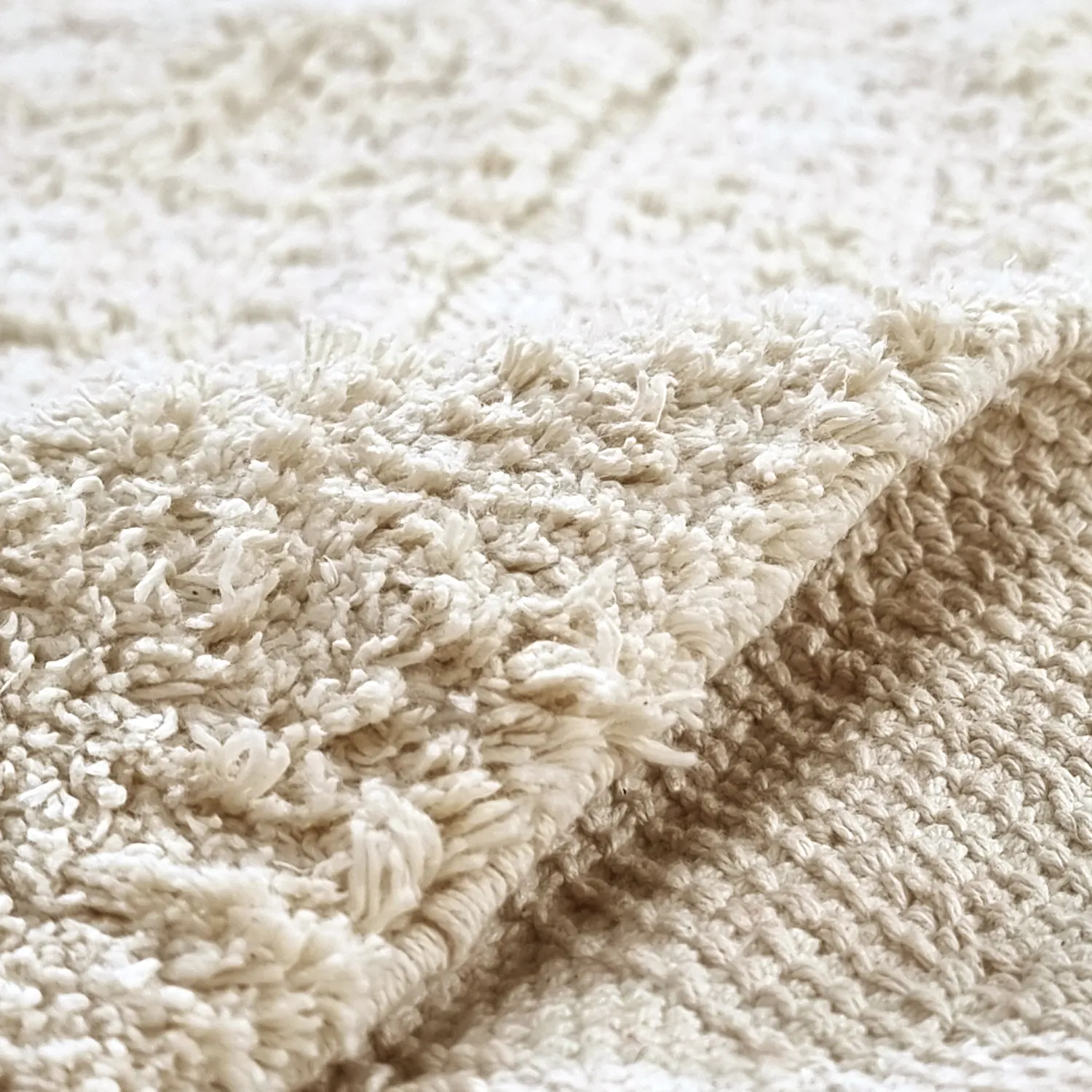 Hochflorteppiche - Sivia Natural Cotton Shaggy (cremefarben)