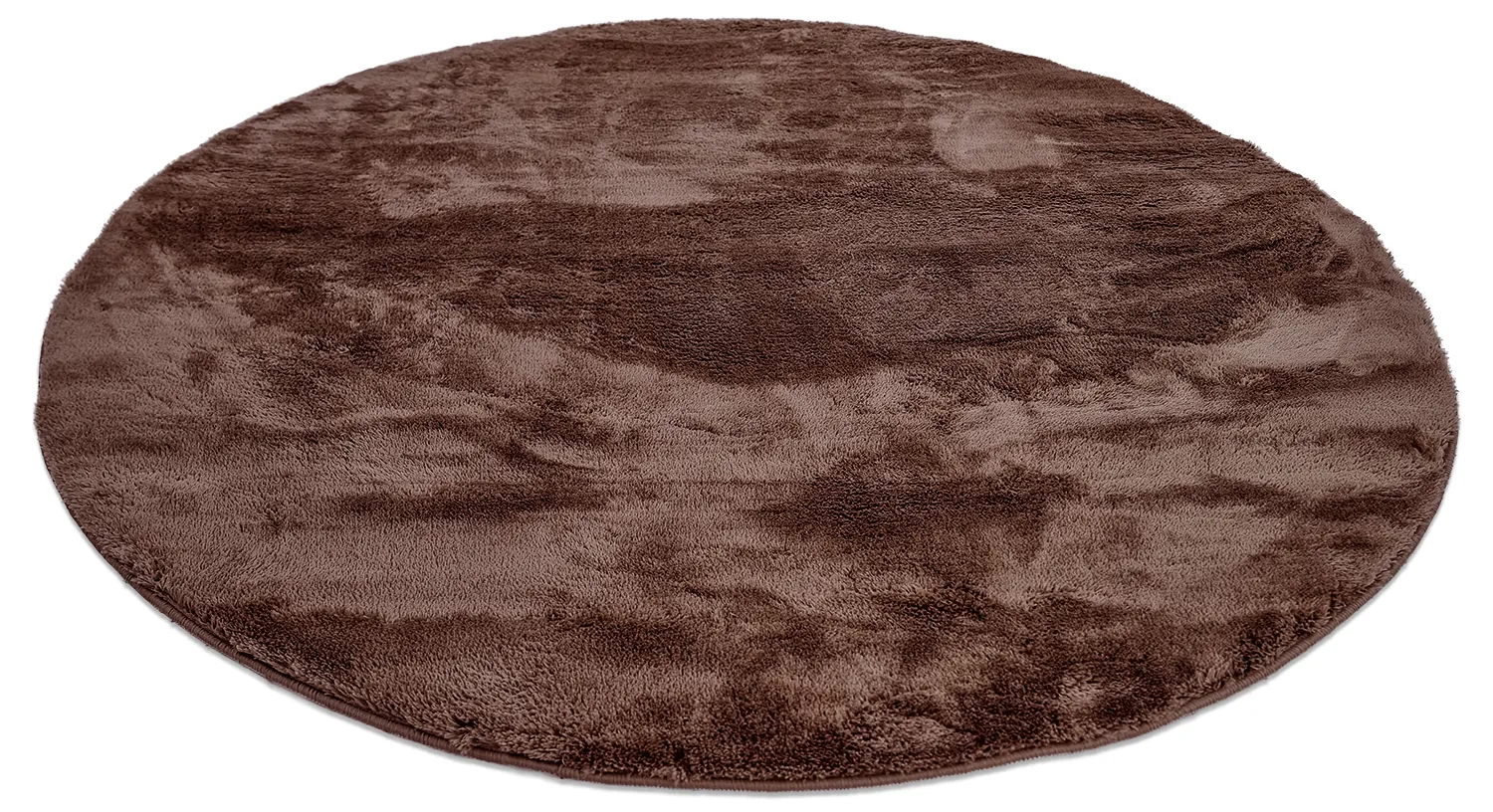 Runde Teppiche - Aranga Super Soft Fur (dunkelbraun)