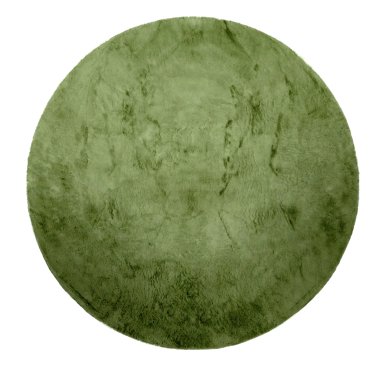 Runde Teppiche - Aranga Super Soft Fur (olivengrün)