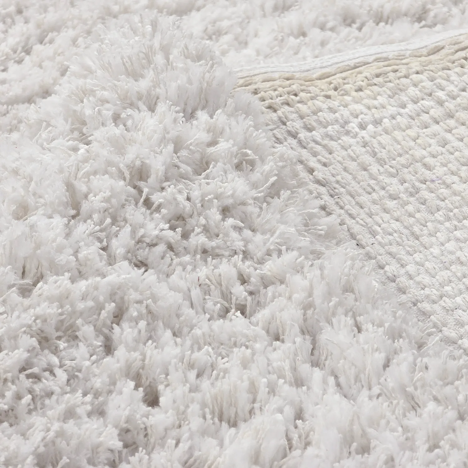 Hochflorteppiche - Combarro Solid Cotton Shaggy (creme)