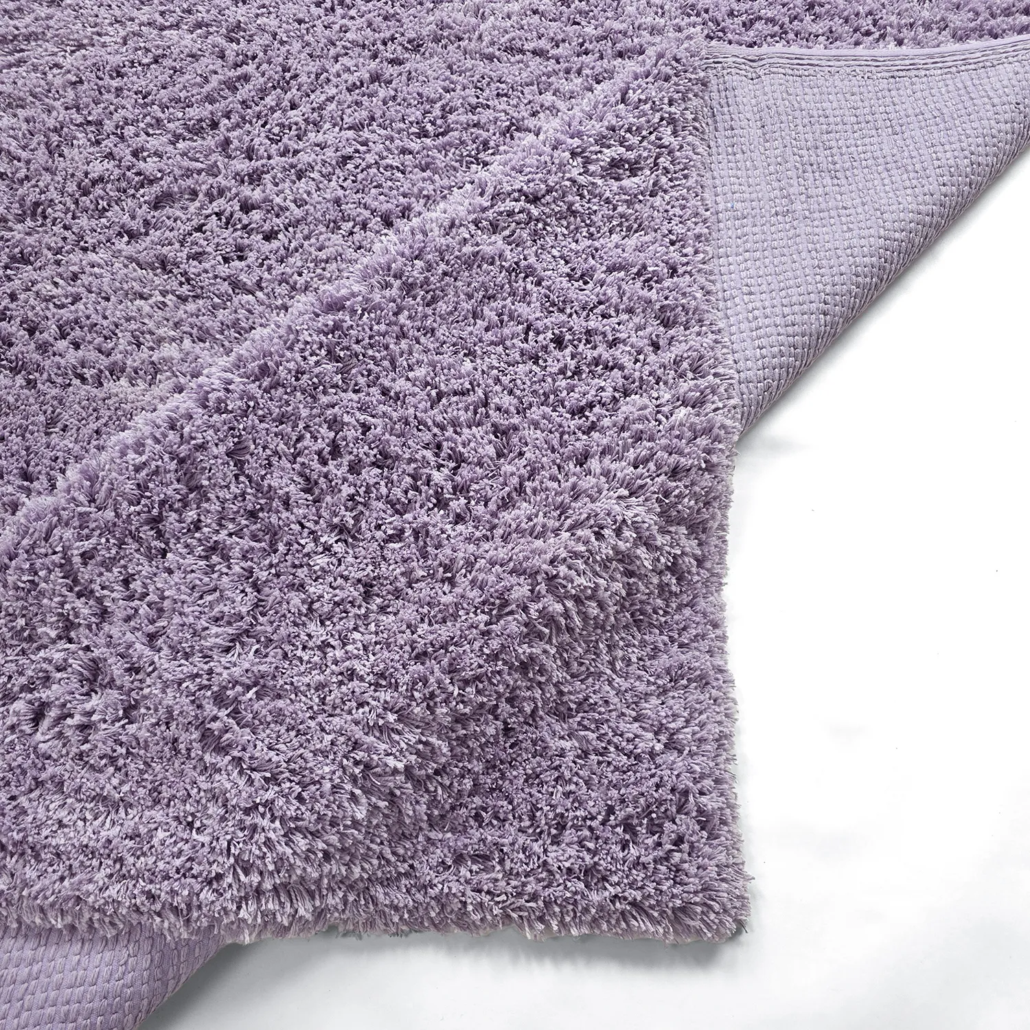 Hochflorteppiche - Combarro Solid Cotton Shaggy (hellviolett)