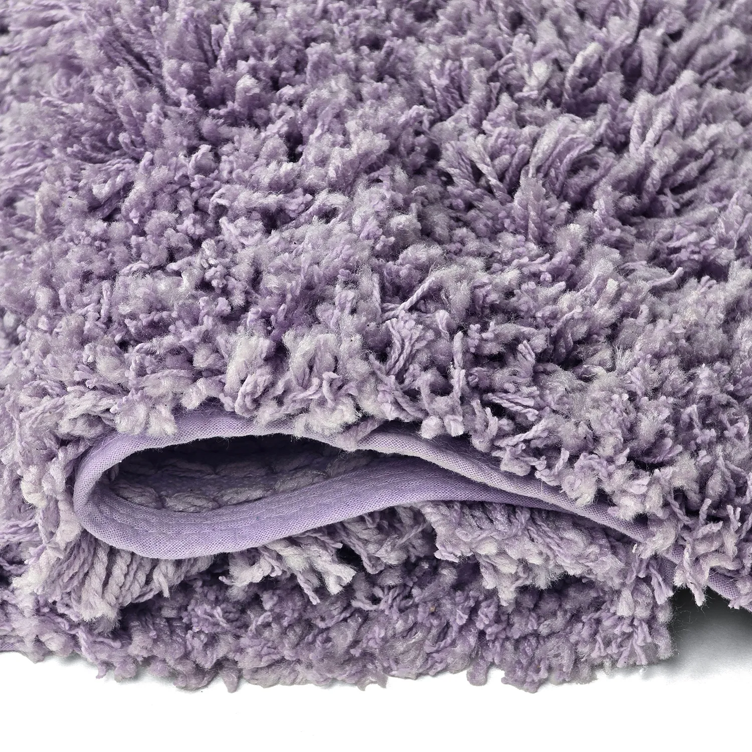Hochflorteppiche - Combarro Solid Cotton Shaggy (hellviolett)