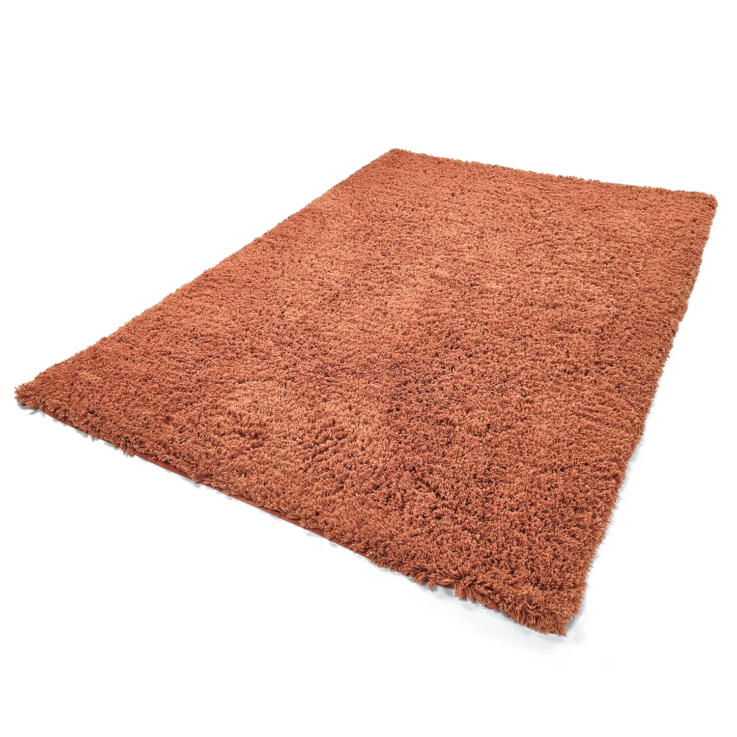 Hochflorteppiche - Combarro Solid Cotton Shaggy (hellorange)