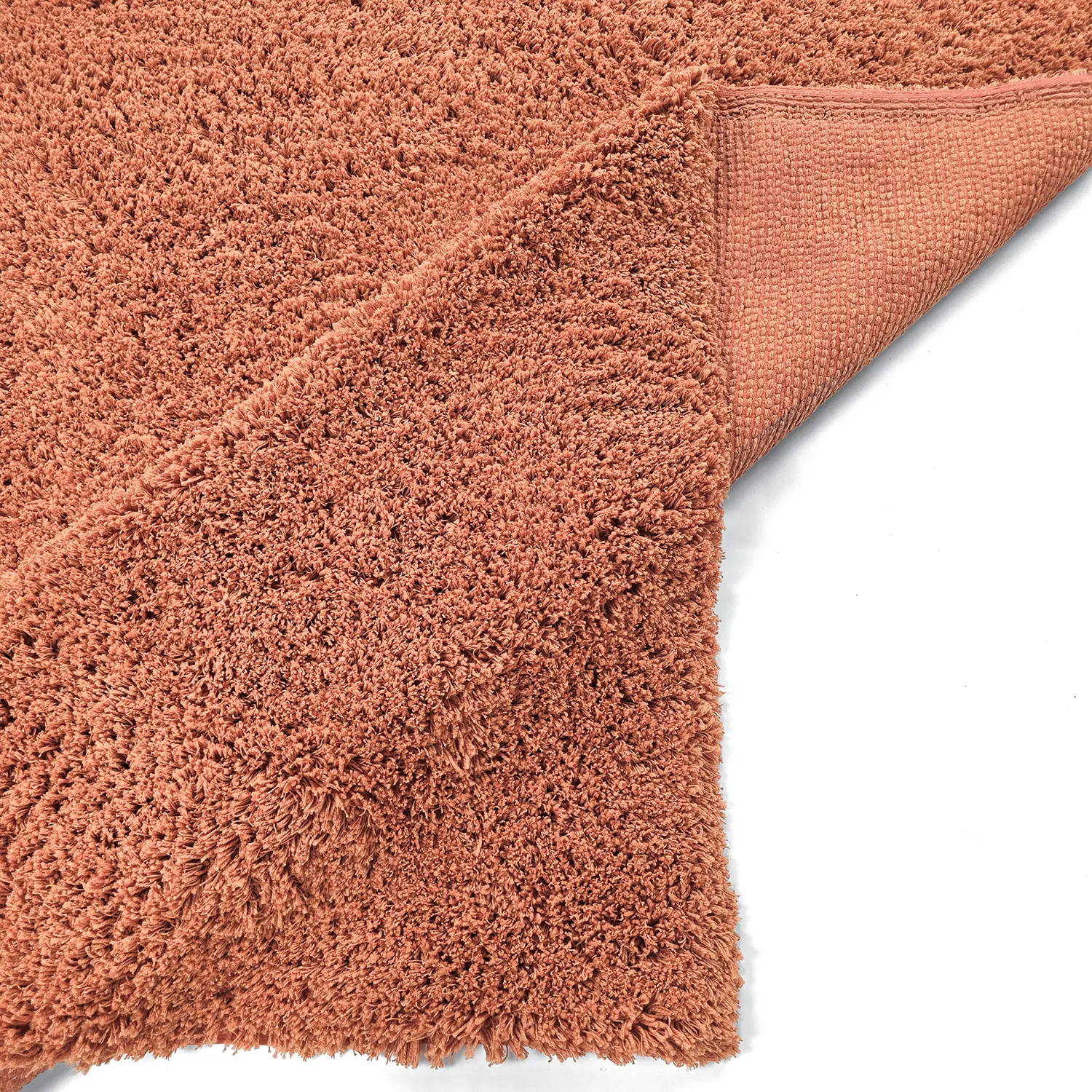 Hochflorteppiche - Combarro Solid Cotton Shaggy (hellorange)