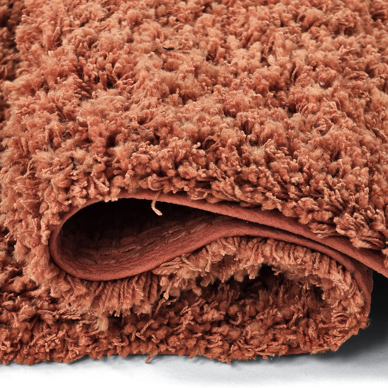 Hochflorteppiche - Combarro Solid Cotton Shaggy (hellorange)