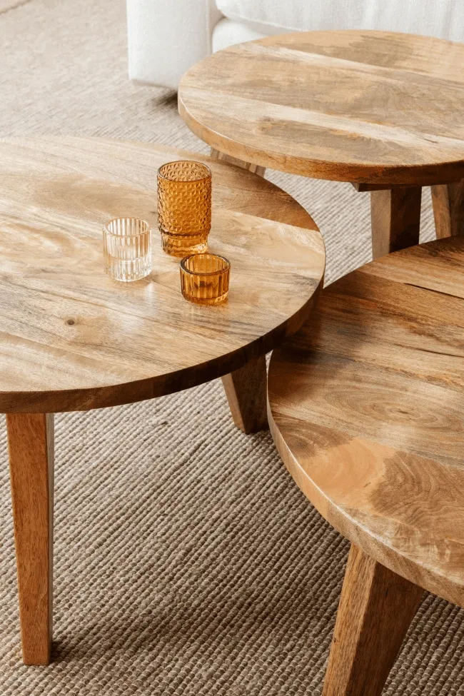 Couchtisch - Vintage - 65 cm round (natur)