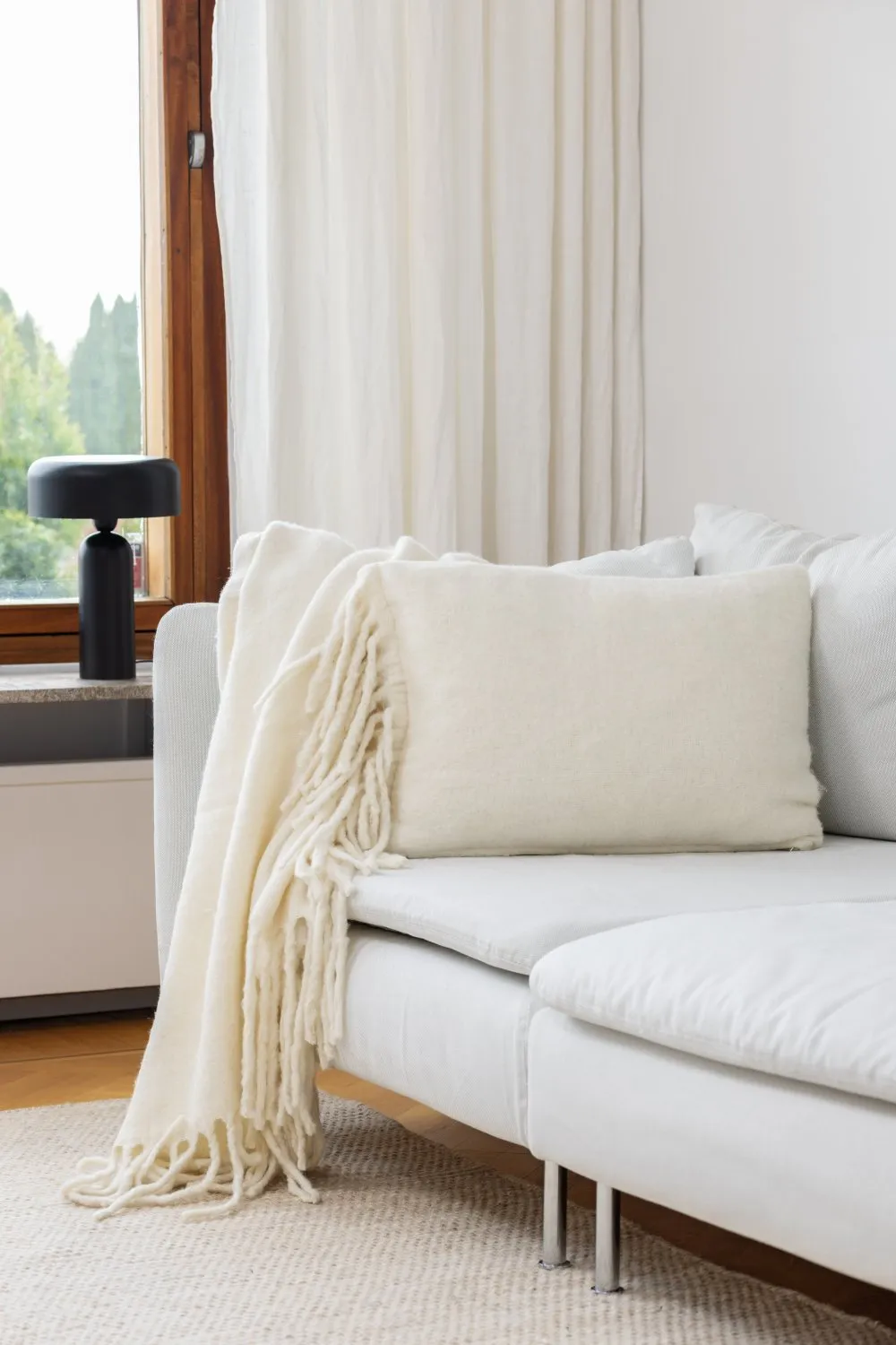 Kissenbezug aus Wollmischung - Samantha (offwhite)