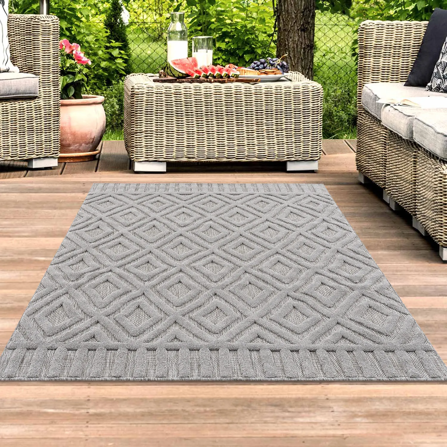Shaggy Indoor-Outdoor - Lancaster (grau)