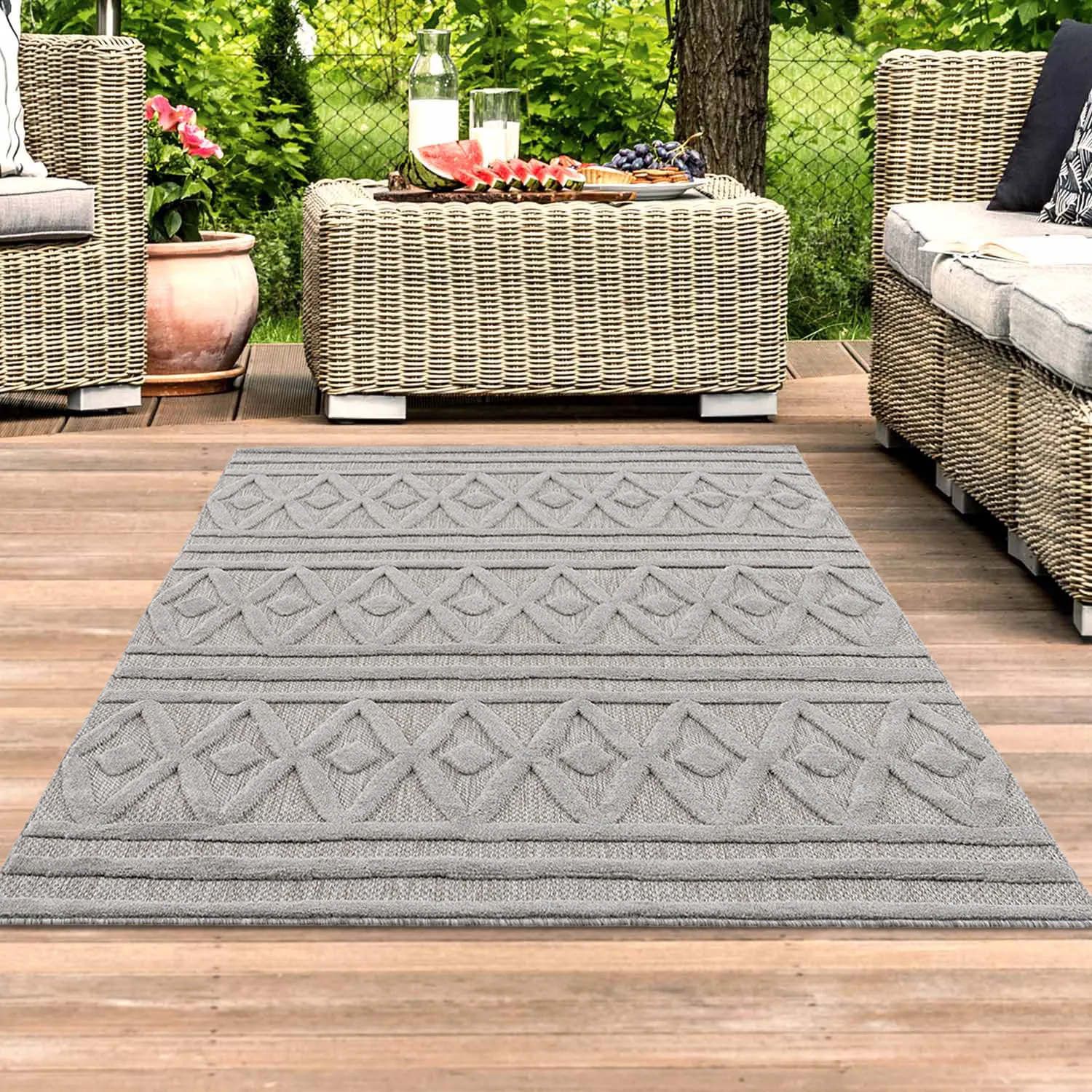 Shaggy Indoor-Outdoor - Chester (grau)