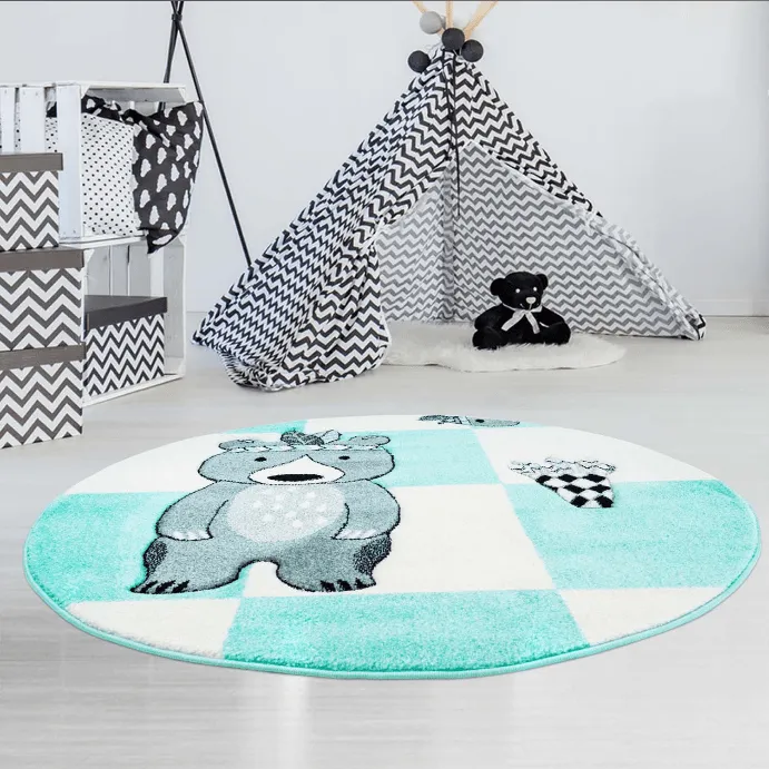 Kinderteppich - Bueno Indian Bear (Türkis)