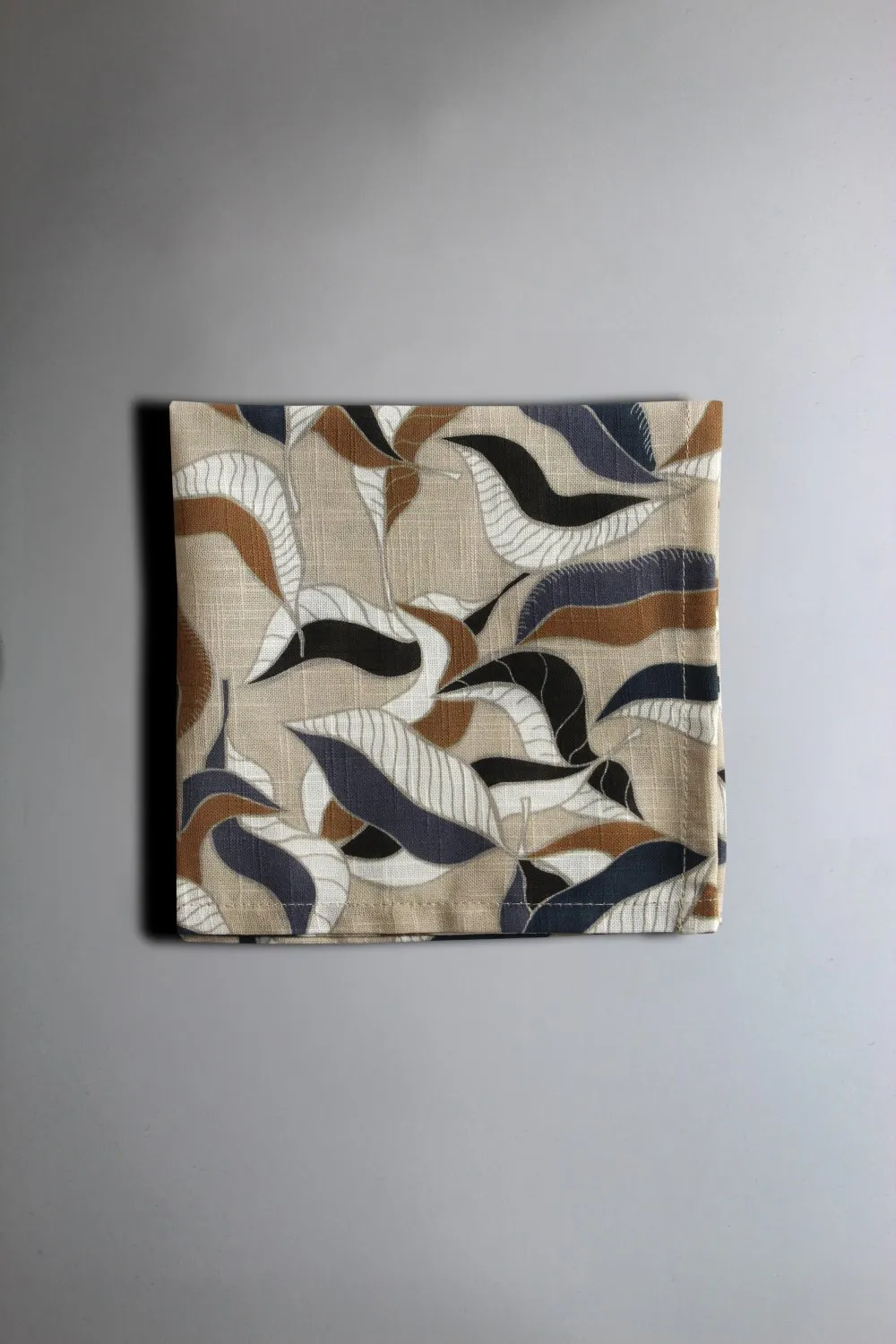 Serviette im 4er-Pack - Amalie (grau/blau)