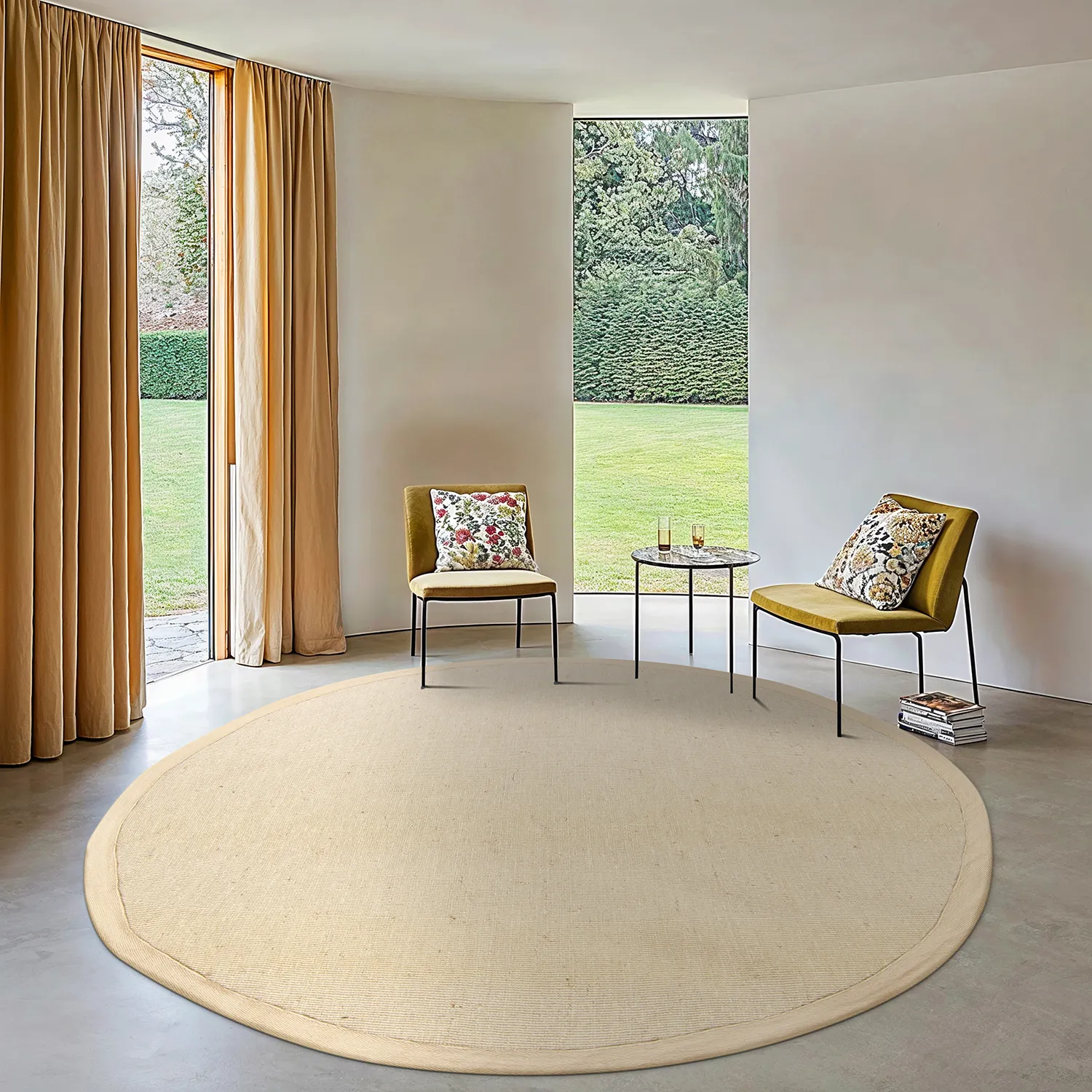Rund Teppich (sisal) - Agave (taupe)