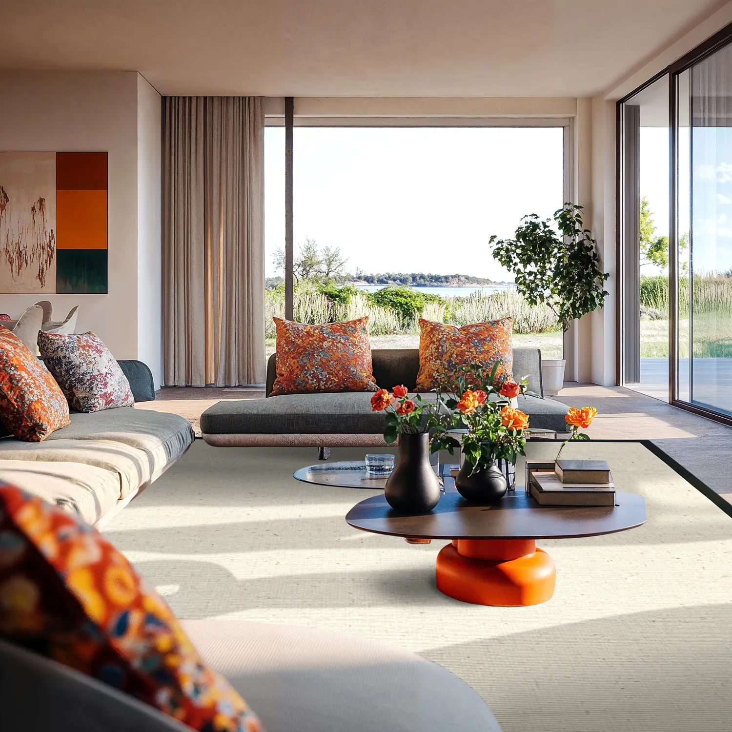 Sisal-Teppich - Agave (schwarz/offwhite)
