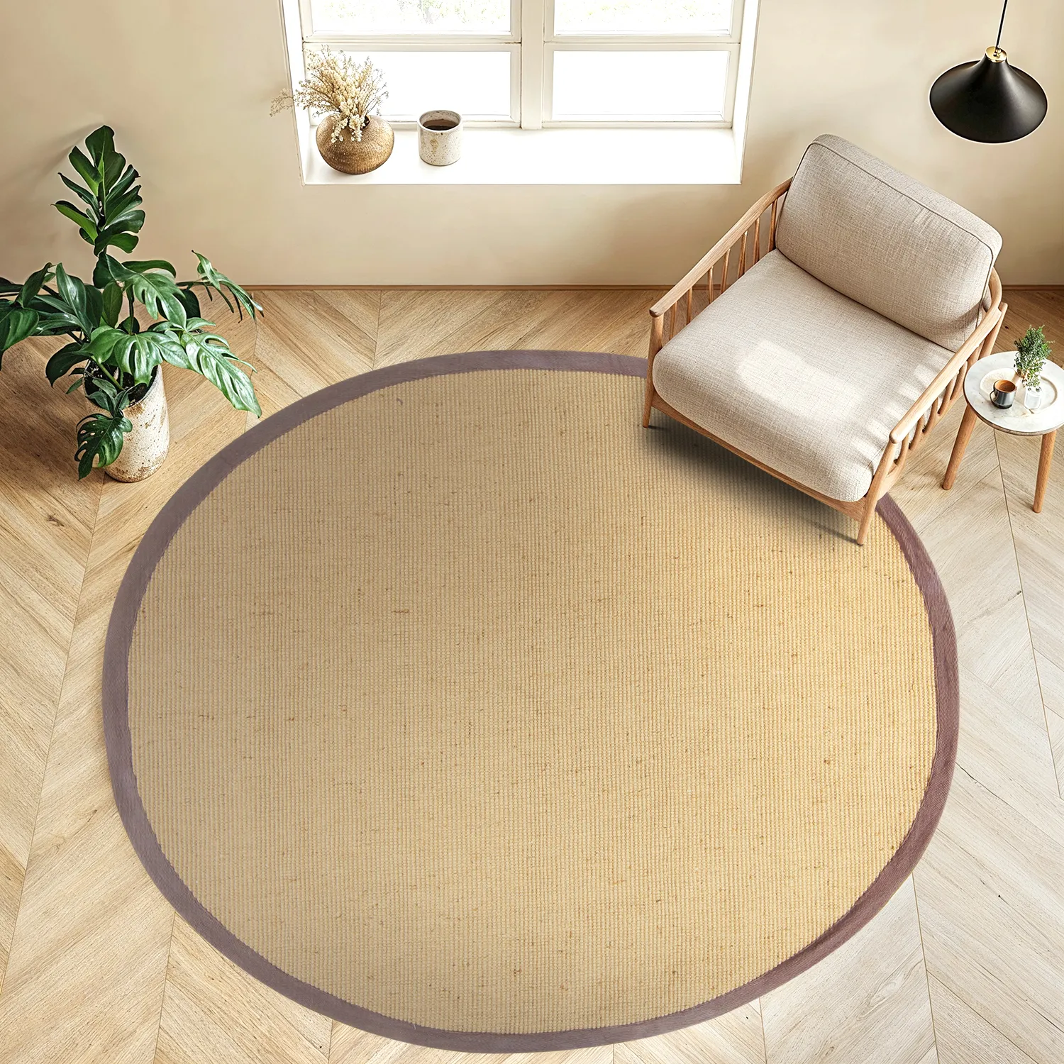 Rund Teppich (sisal) - Agave (natur/brown)