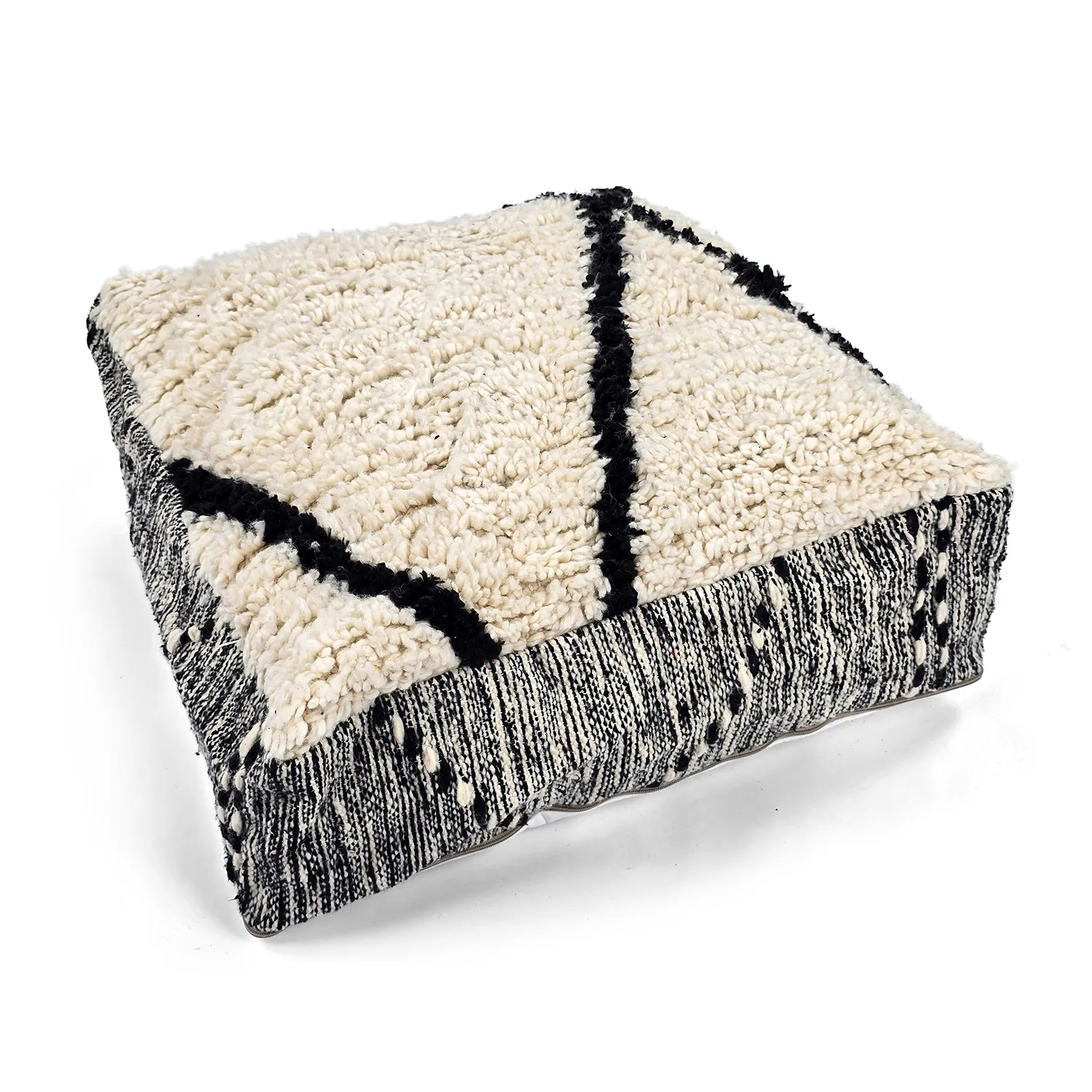 Sitzpoufs - Marokkanischer Pouf Beni Ourain 012
