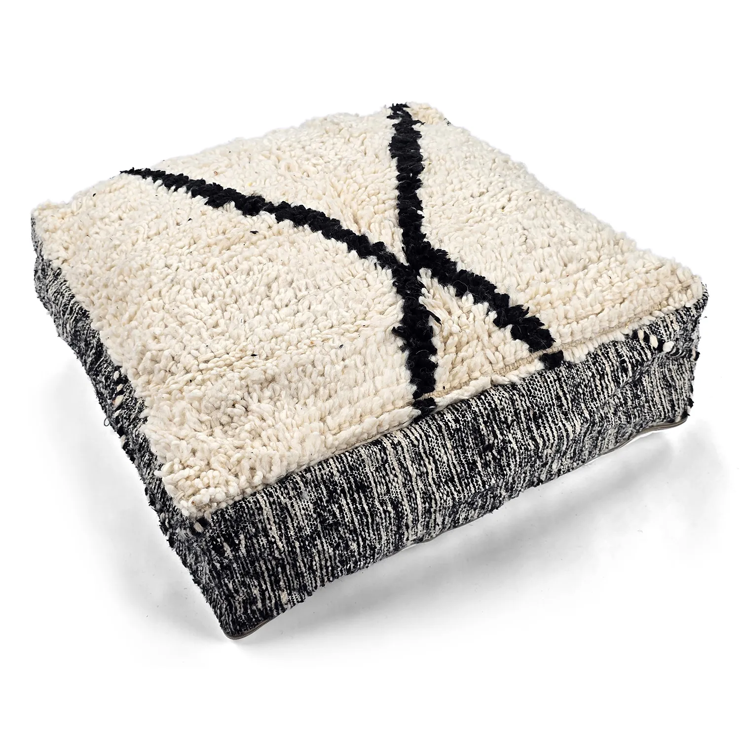 Sitzpoufs - Marokkanischer Pouf Beni Ourain 014
