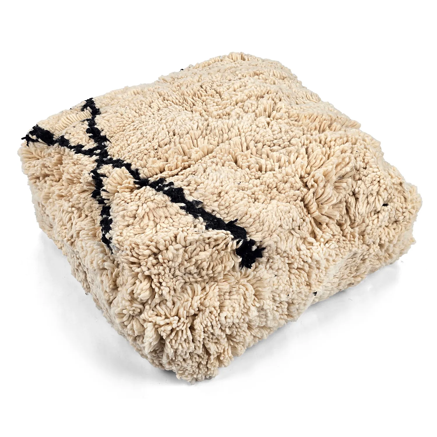 Sitzpoufs - Marokkanischer Pouf Beni Ourain 040
