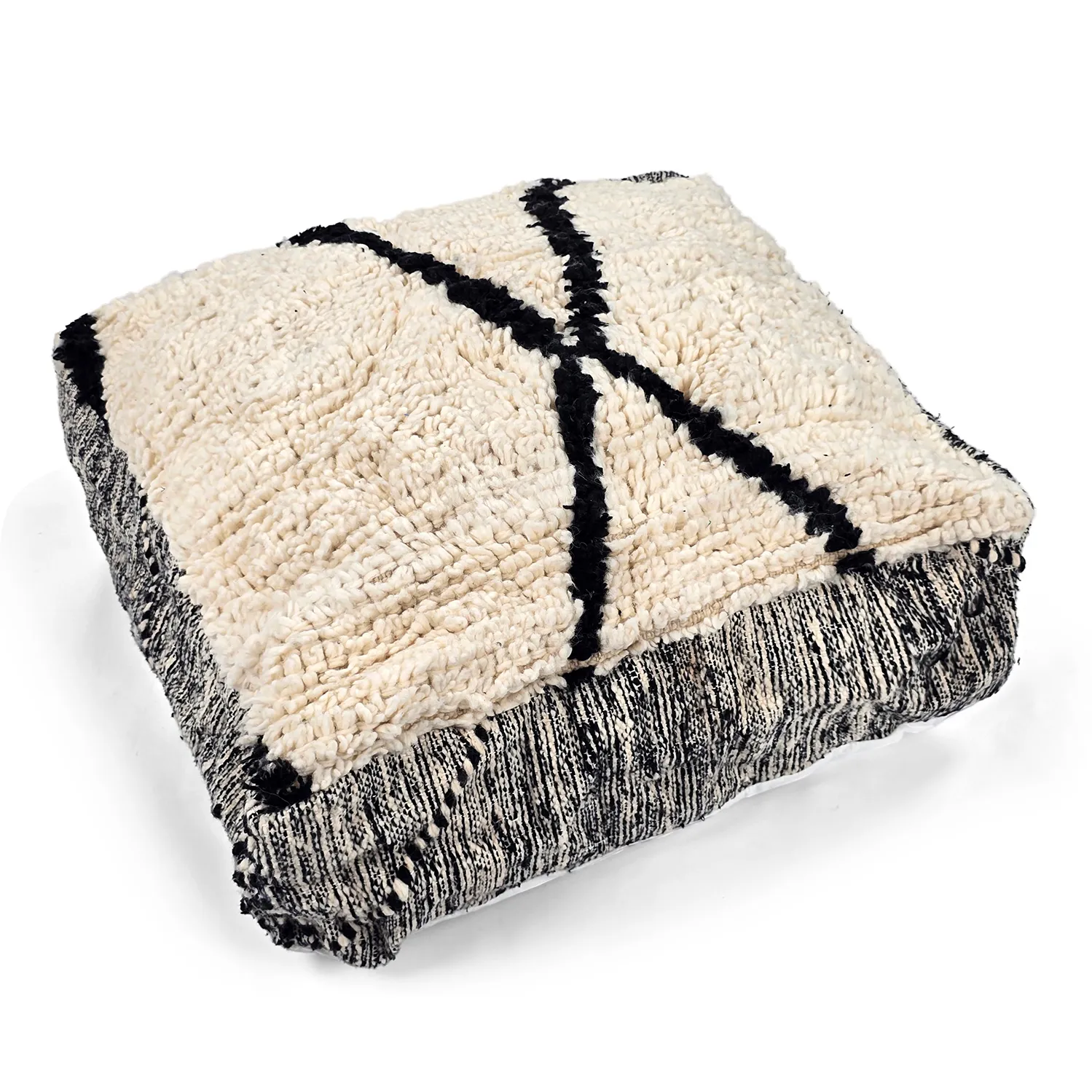 Sitzpoufs - Marokkanischer Pouf Beni Ourain 041