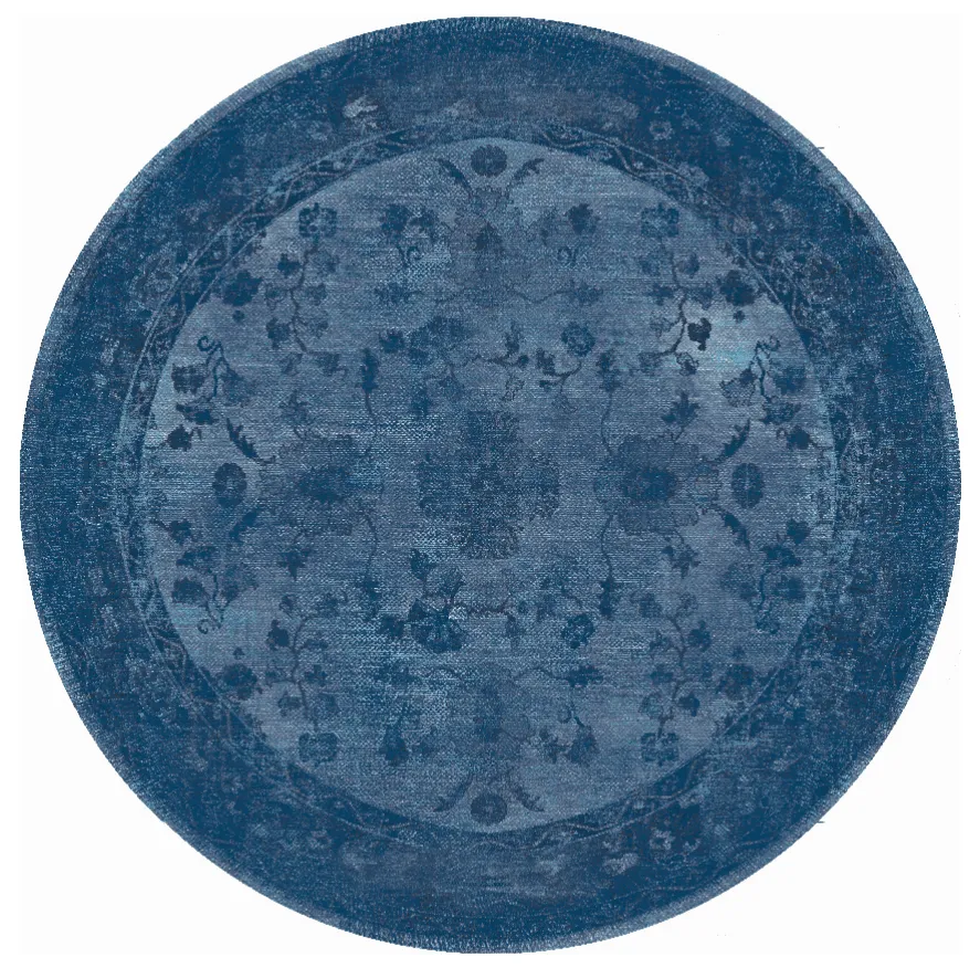 Rund Teppich - Gombalia (blau)