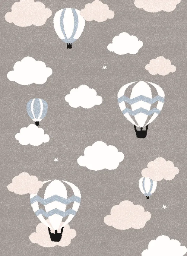 Kinderteppich - Balloons (blau)
