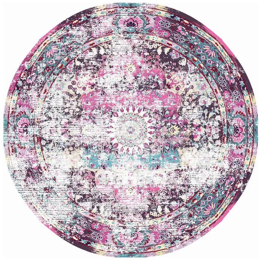 Rund Teppich - Jedaida (rosa/multi)