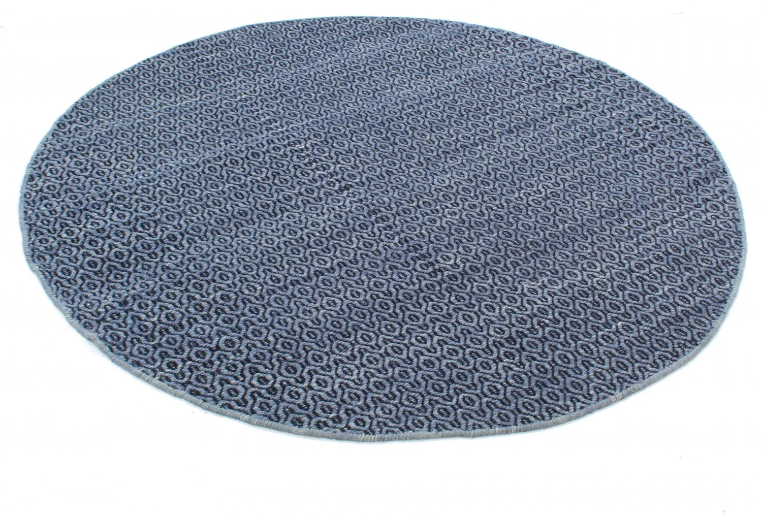 Runde Teppiche - Snowshill (blau/schwarz)