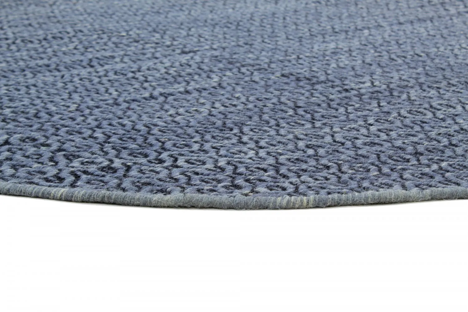 Runde Teppiche - Snowshill (blau/schwarz)