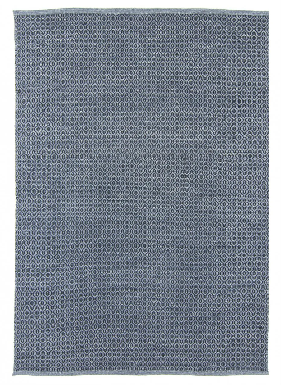 Wollteppich - Snowshill (blau/schwarz)