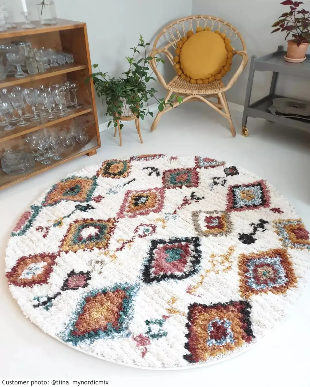Runde Teppiche - Sezze (beige/multi)