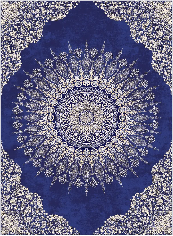 Wilton-Teppich - Sandrigo (blau/beige)