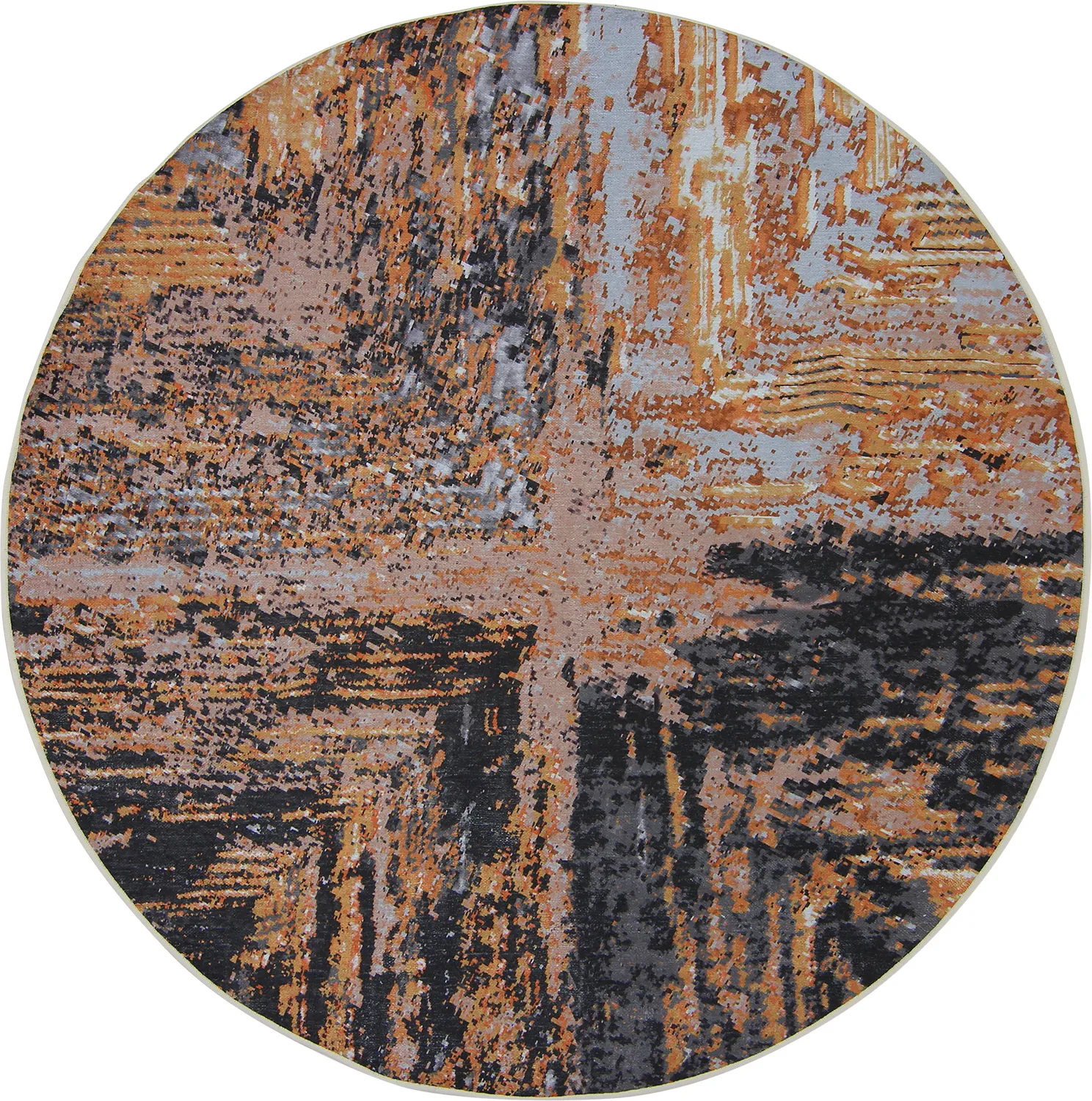 Rund Teppich - Tizzano (gold/bunt)