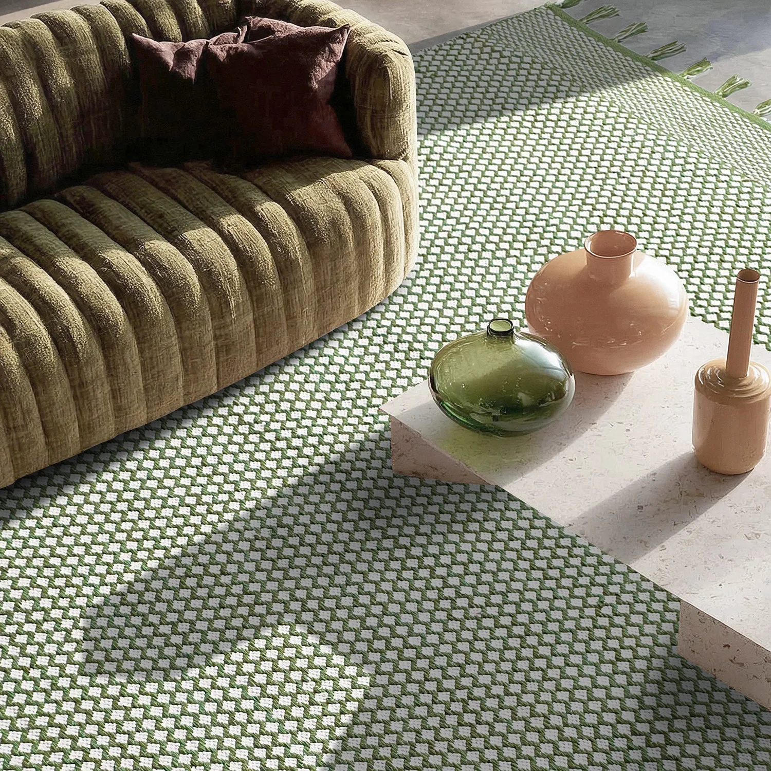 Flickenteppich - Vinga (grün)