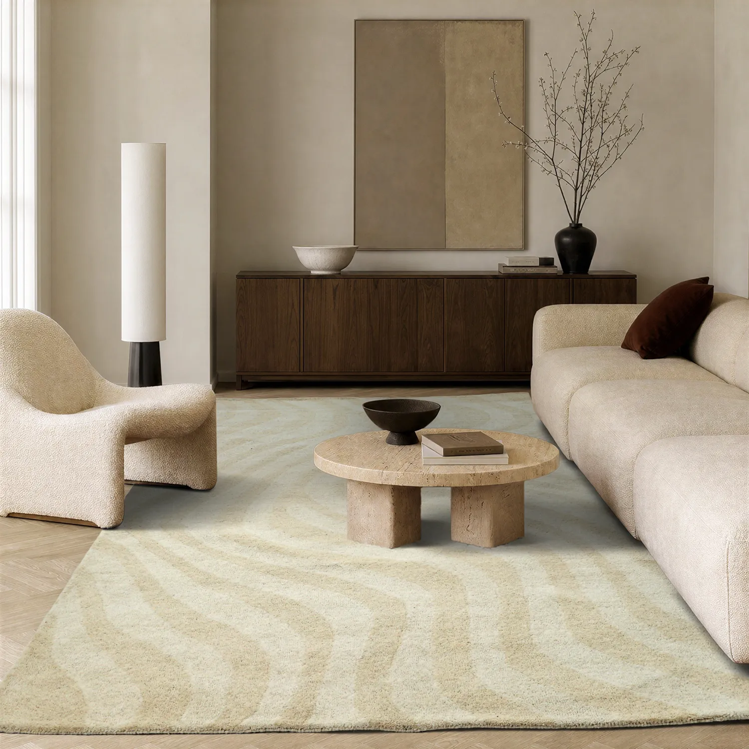 Wollteppich - Aiz Hand Tufted Wool Premium (grau)