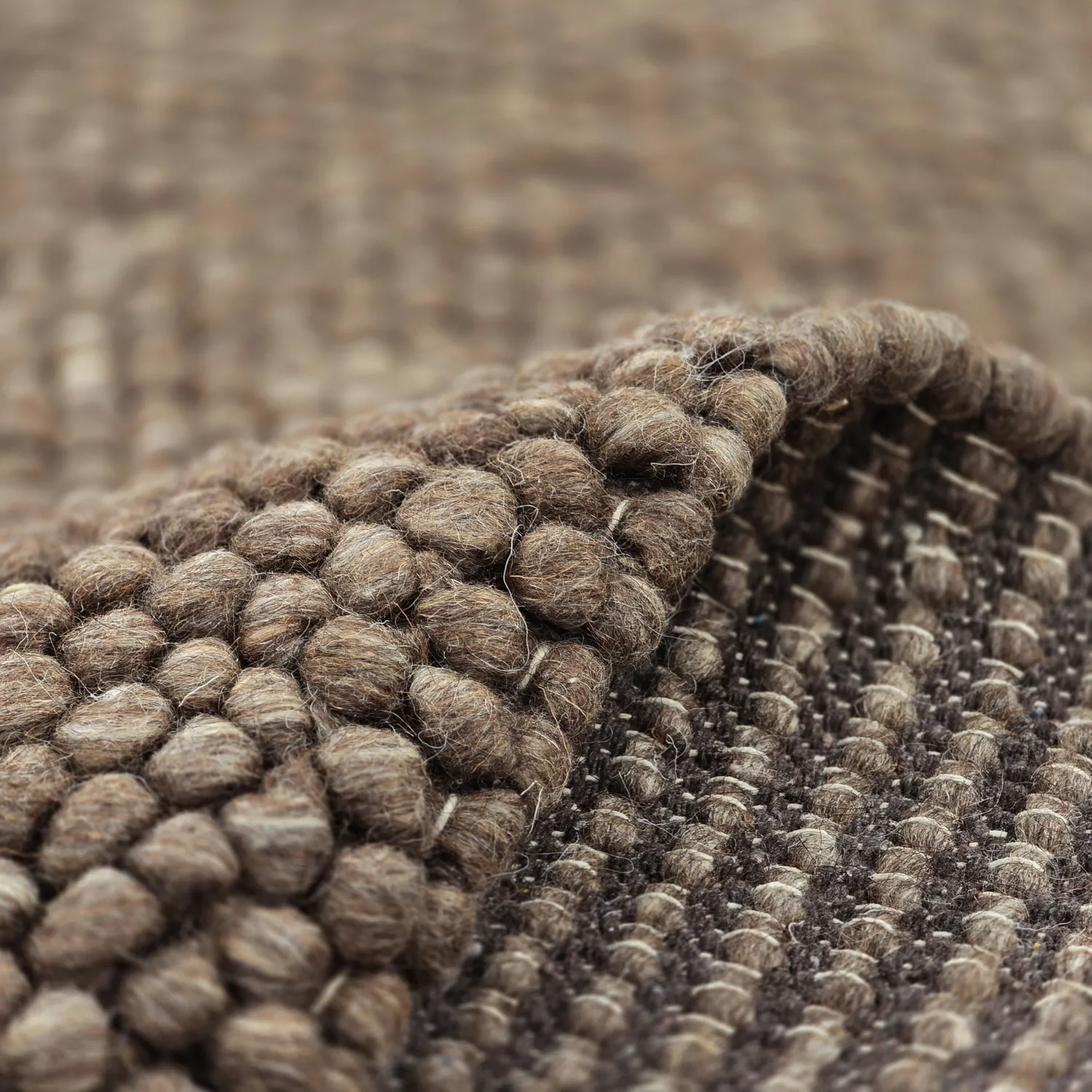 Wollteppich - Avafors Wool Bubble (braun/beige)