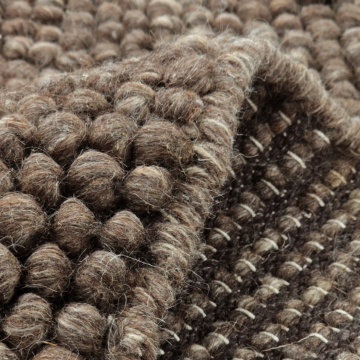 Rund Teppich - Avafors Wool Bubble (braun/beige)