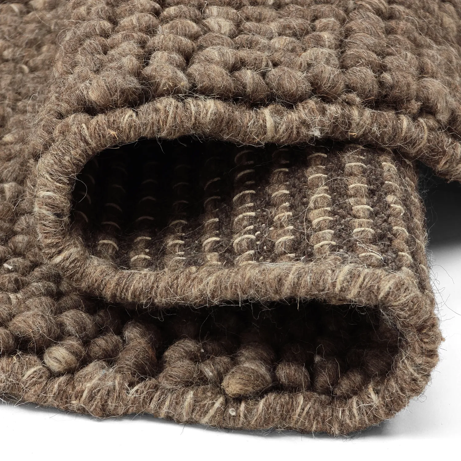 Rund Teppich - Avafors Wool Bubble (braun/beige)