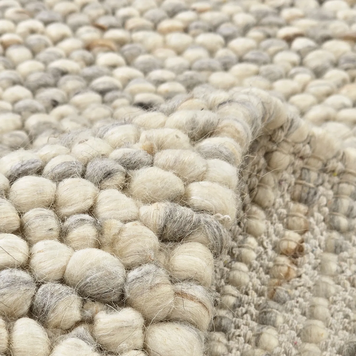 Wollteppich - Avafors Wool Bubble (grau/beige)