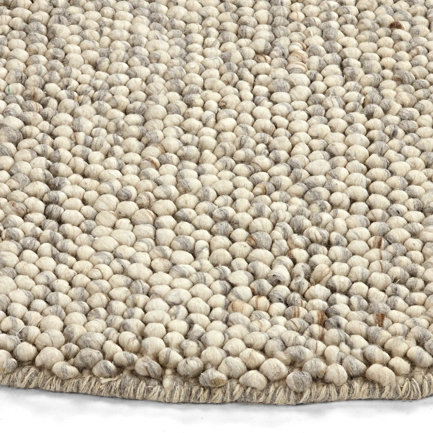 Rund Teppich - Avafors Wool Bubble (grau/beige)