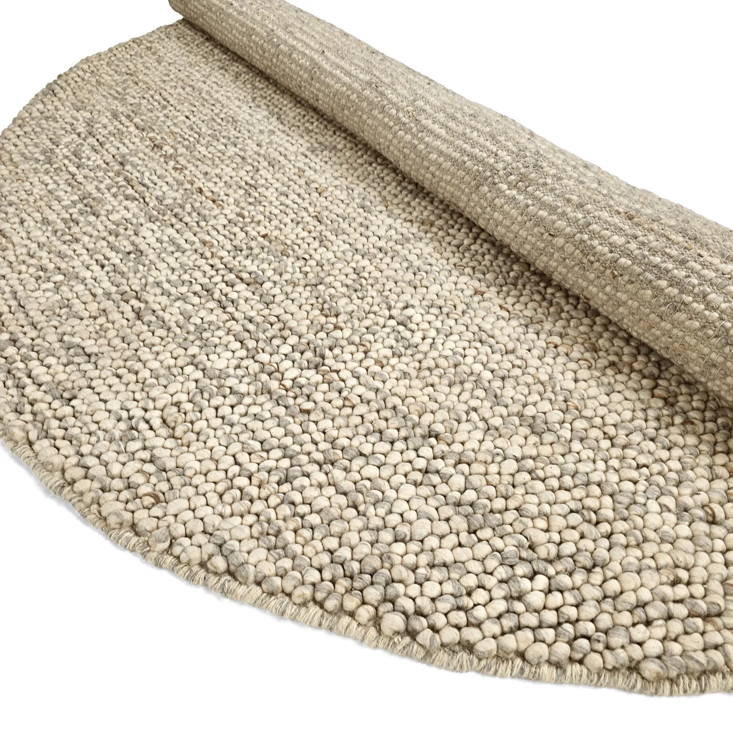 Rund Teppich - Avafors Wool Bubble (grau/beige)