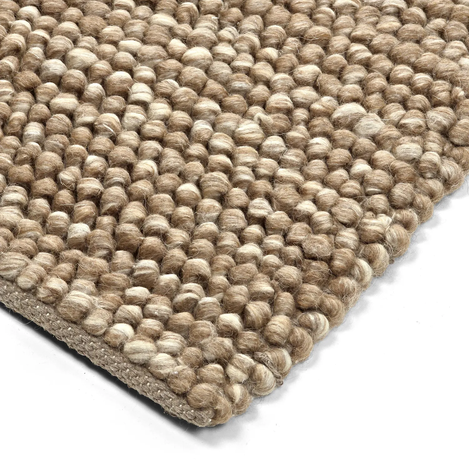 Wollteppich - Avafors Wool Bubble (hellbraun/weiß)